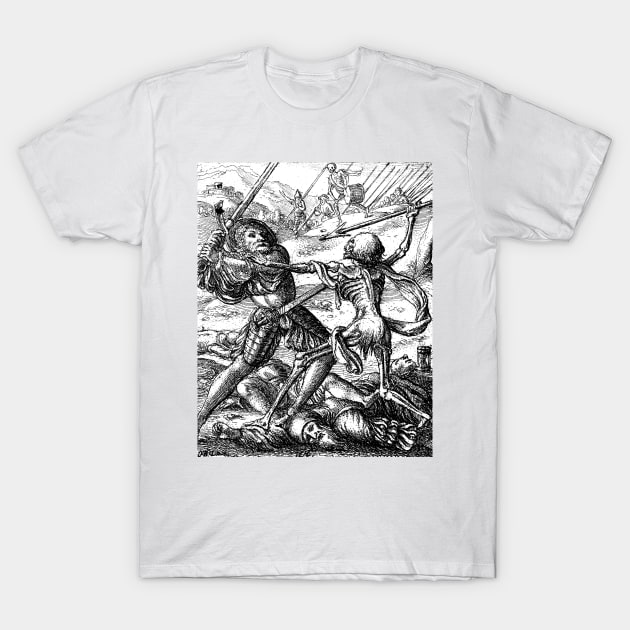 The Knight - the Dance of Death - Hans Holbein T-Shirt by themasters